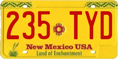 NM license plate 235TYD