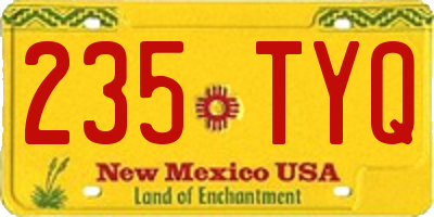 NM license plate 235TYQ