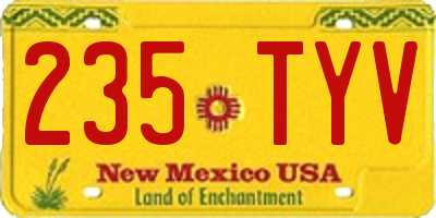 NM license plate 235TYV