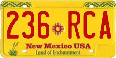NM license plate 236RCA