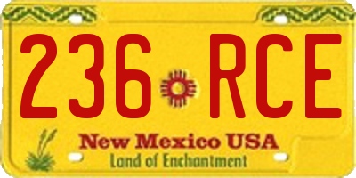 NM license plate 236RCE
