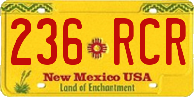 NM license plate 236RCR