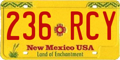 NM license plate 236RCY