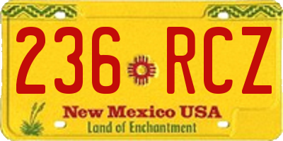NM license plate 236RCZ