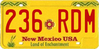 NM license plate 236RDM
