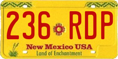 NM license plate 236RDP