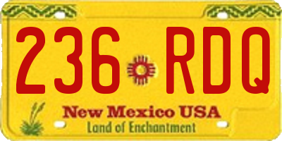 NM license plate 236RDQ