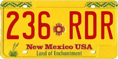 NM license plate 236RDR