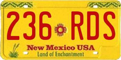 NM license plate 236RDS