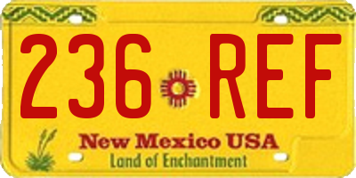 NM license plate 236REF