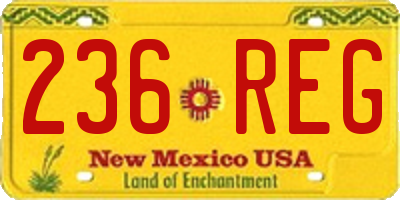 NM license plate 236REG