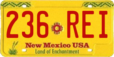 NM license plate 236REI