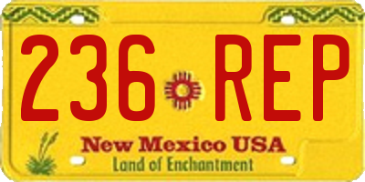 NM license plate 236REP