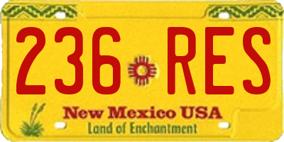 NM license plate 236RES