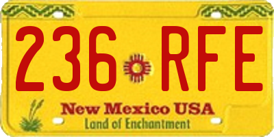 NM license plate 236RFE