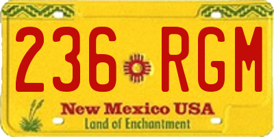 NM license plate 236RGM