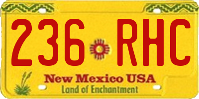 NM license plate 236RHC
