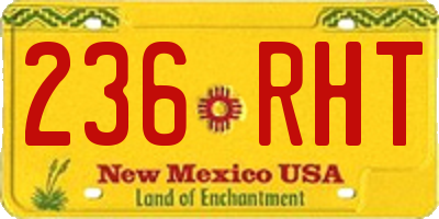 NM license plate 236RHT