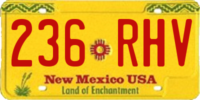 NM license plate 236RHV