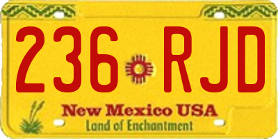 NM license plate 236RJD