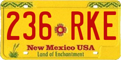 NM license plate 236RKE