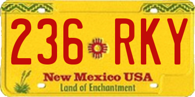 NM license plate 236RKY