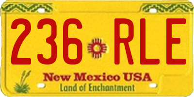 NM license plate 236RLE