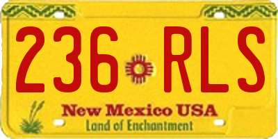 NM license plate 236RLS