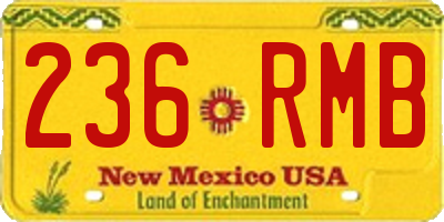 NM license plate 236RMB