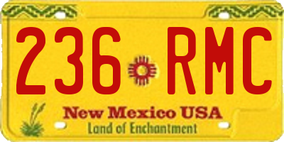 NM license plate 236RMC