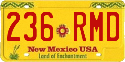 NM license plate 236RMD