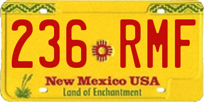 NM license plate 236RMF