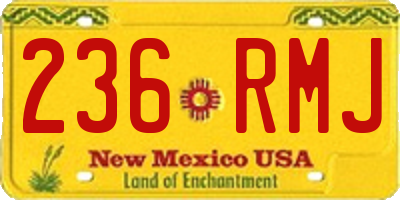 NM license plate 236RMJ