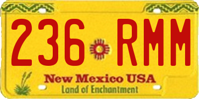 NM license plate 236RMM
