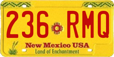 NM license plate 236RMQ