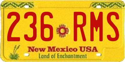 NM license plate 236RMS