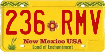 NM license plate 236RMV