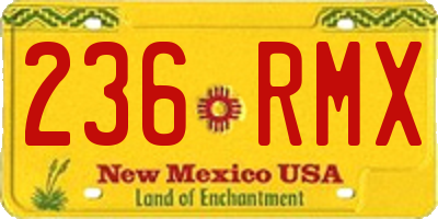 NM license plate 236RMX