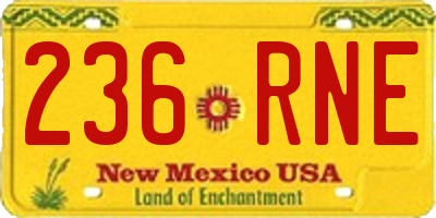 NM license plate 236RNE