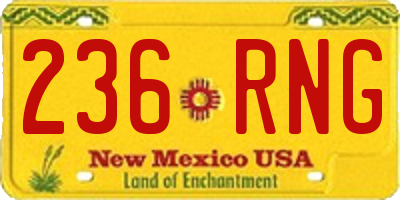 NM license plate 236RNG