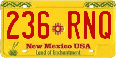 NM license plate 236RNQ