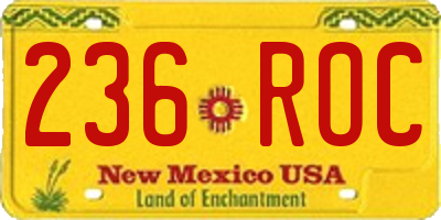 NM license plate 236ROC