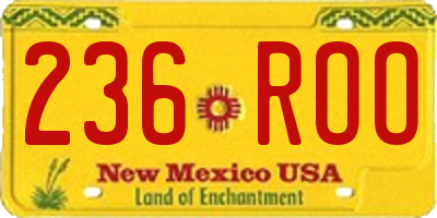 NM license plate 236ROO