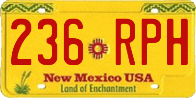 NM license plate 236RPH