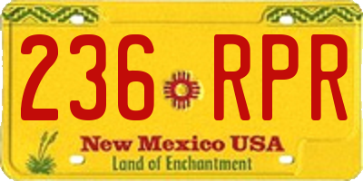 NM license plate 236RPR