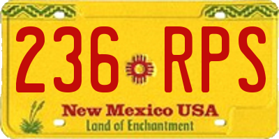 NM license plate 236RPS