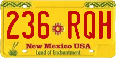 NM license plate 236RQH