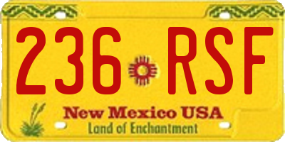 NM license plate 236RSF