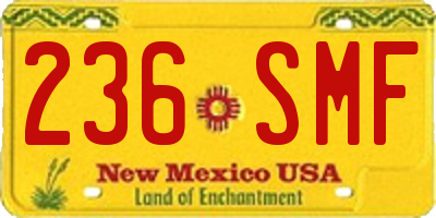 NM license plate 236SMF
