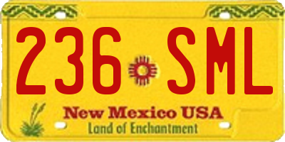 NM license plate 236SML